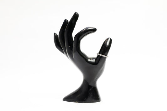 925 Sterling silver Swarovski studded light weight band