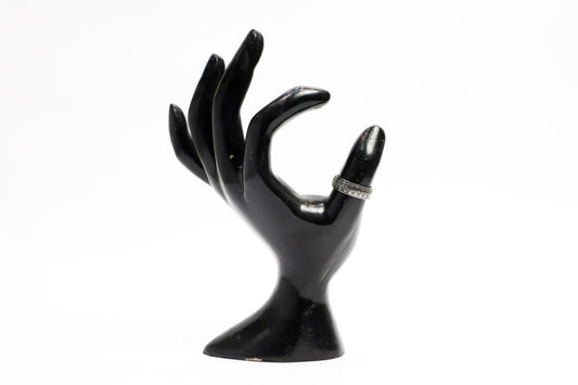 925 Sterling silver wave design Marcasite Unisex ring band