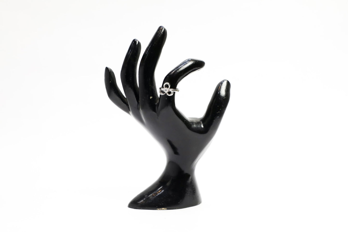 925 Sterling silver Flower motif ring