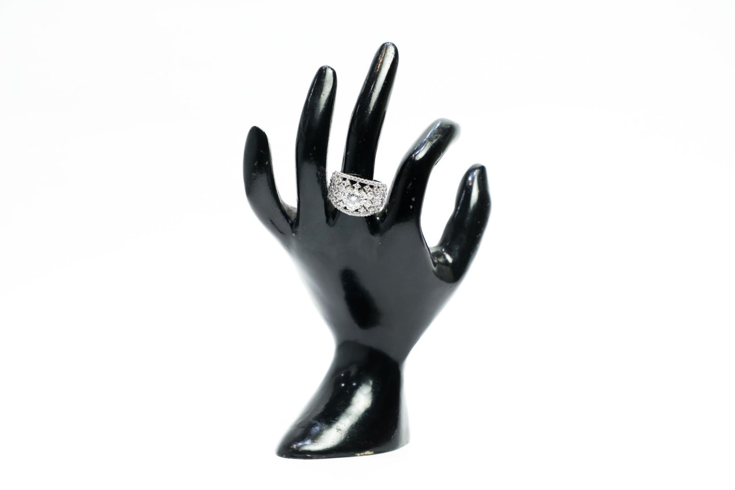 925 Sterling silver Swarovski studded cocktail ring