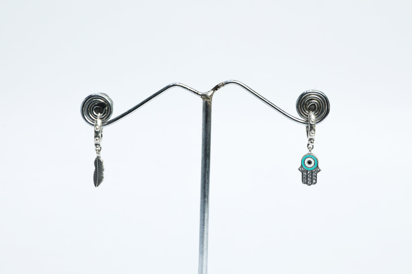 925 STERLING SILVER LEAF +HAMSA MOTIF INTRICATE BALI