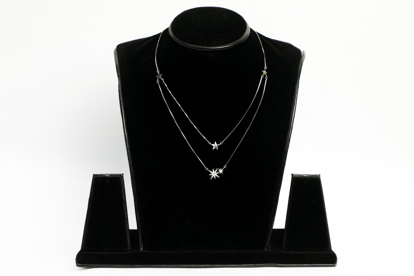 925 SS stackable star double chain