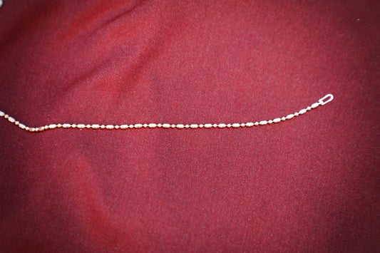 925 SS two tone yellow gold & white gold light weight Bracelet,22KARAT GOLD AND PLATINUM PLATED