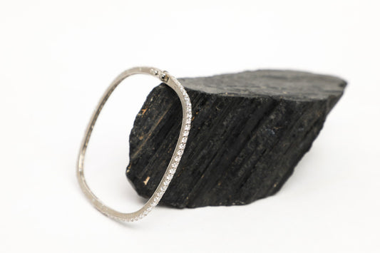 925 SS square shape Swarovski studded kada BR
