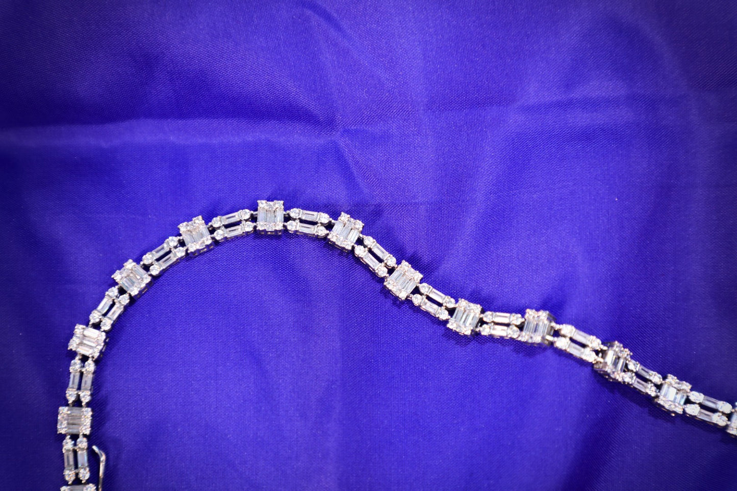 925 SS Tennis bracelet,Baguette style bracelet