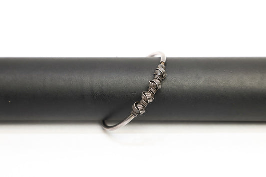 925SS Knot style twisted KADA bracelet