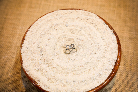 925 Sterling silver Flower motif ring
