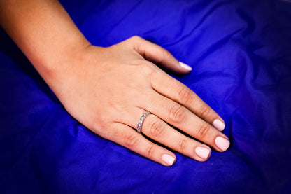 925 Sterling silver Bezel setting Swarovski studded ring