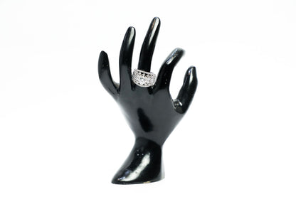 925 Sterling silver Swarovski studded cocktail ring