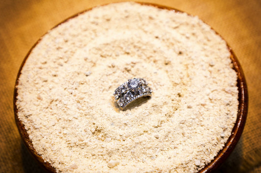 925 Sterling silver Swarovski studded Solitaire cocktail ring