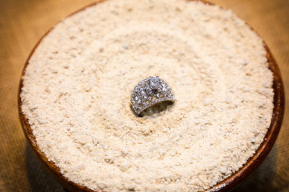 925 Sterling silver Swarovski studded cocktail ring