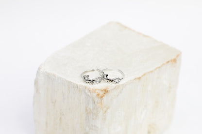 925 Sterling silver Peacock motif Swarovski studded toe ring