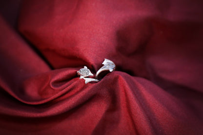 925 Oxidised Silver duck motif toe ring