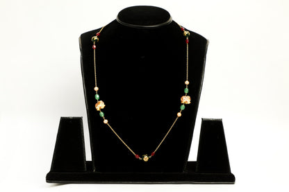 925 SS HAND MADE gold polish with mother of pearl hand cut ELEPHANT motifs