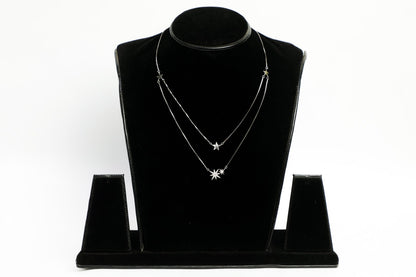 925 SS stackable star double chain
