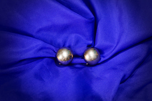 925 STERLING SILVER ROSE GOLD SHINE FINISH CLIP STUDS