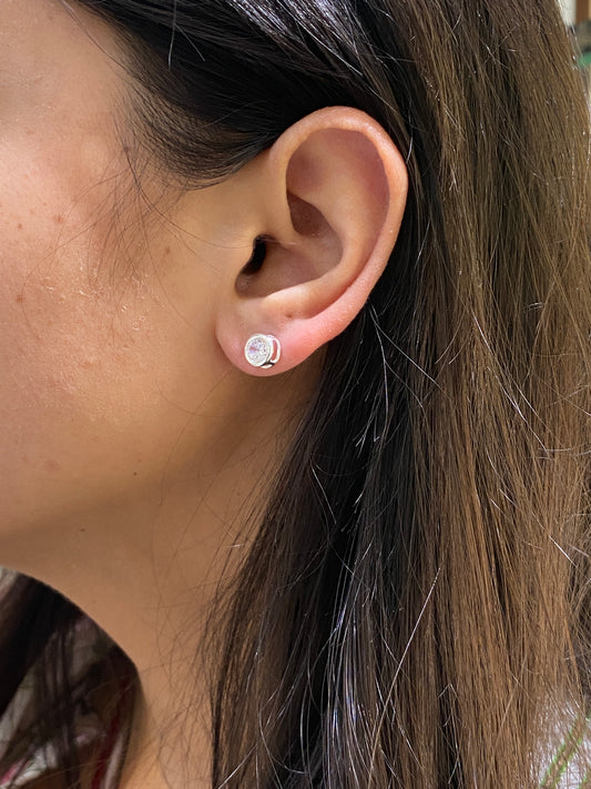 925 SS Solitaire UNISEX studs
