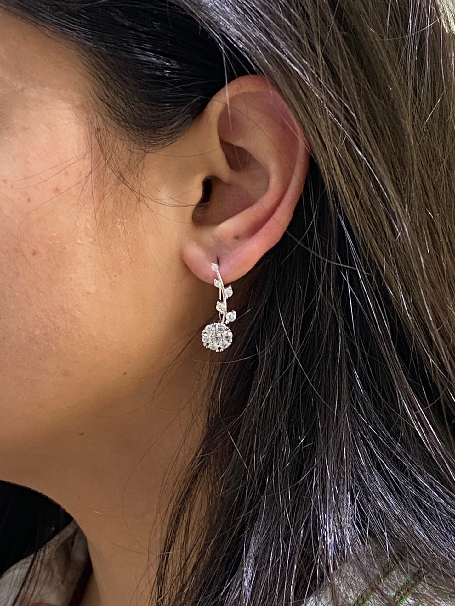 925 STERLING SILVER LEAF AND FLOWER MOTIF MULTI USE HOOPS,CUFF,BALI