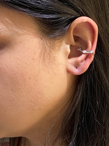 925 STERLING SILVER ROUND DROP DESIGN MULTI USE EARRINGS LOOPS,CUFFS,BALI
